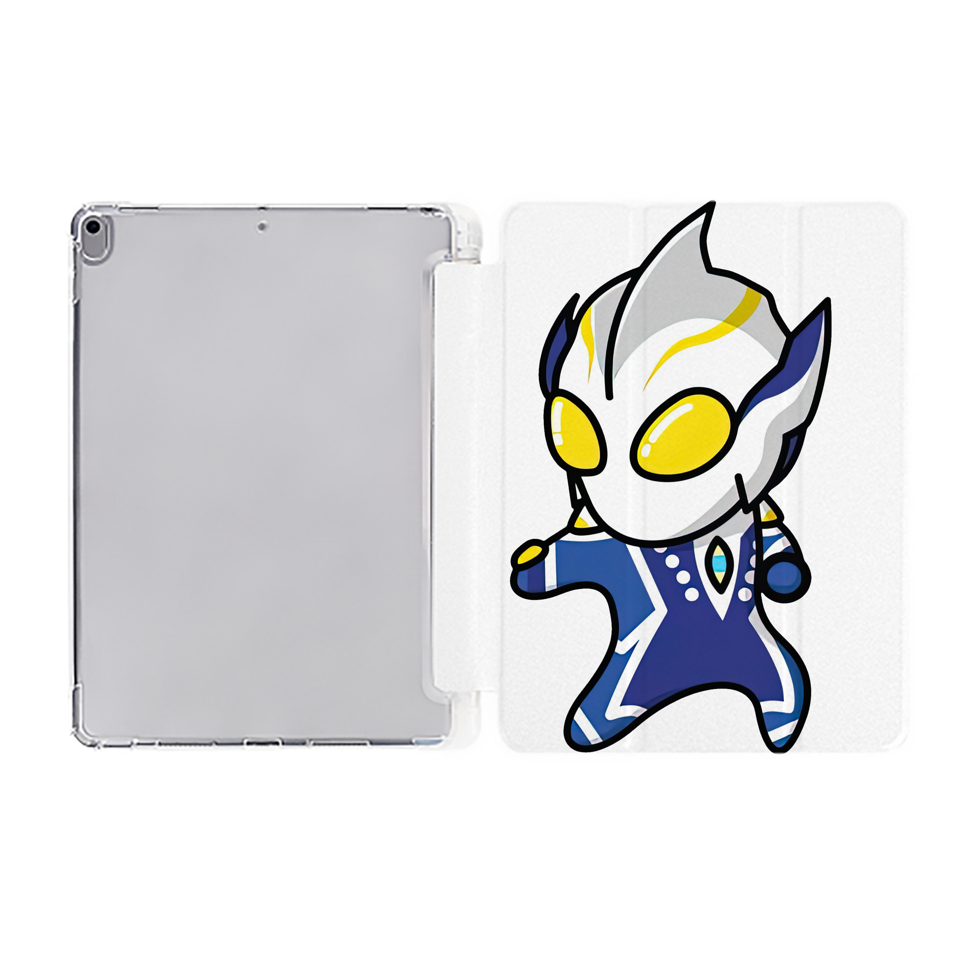 （画像用） ウルトラマン Ultraman IPad ケース ペン収納付き 三つ折りスタンド PUレザー×シリコン 対応機種9.5/10.5/10.9インチ